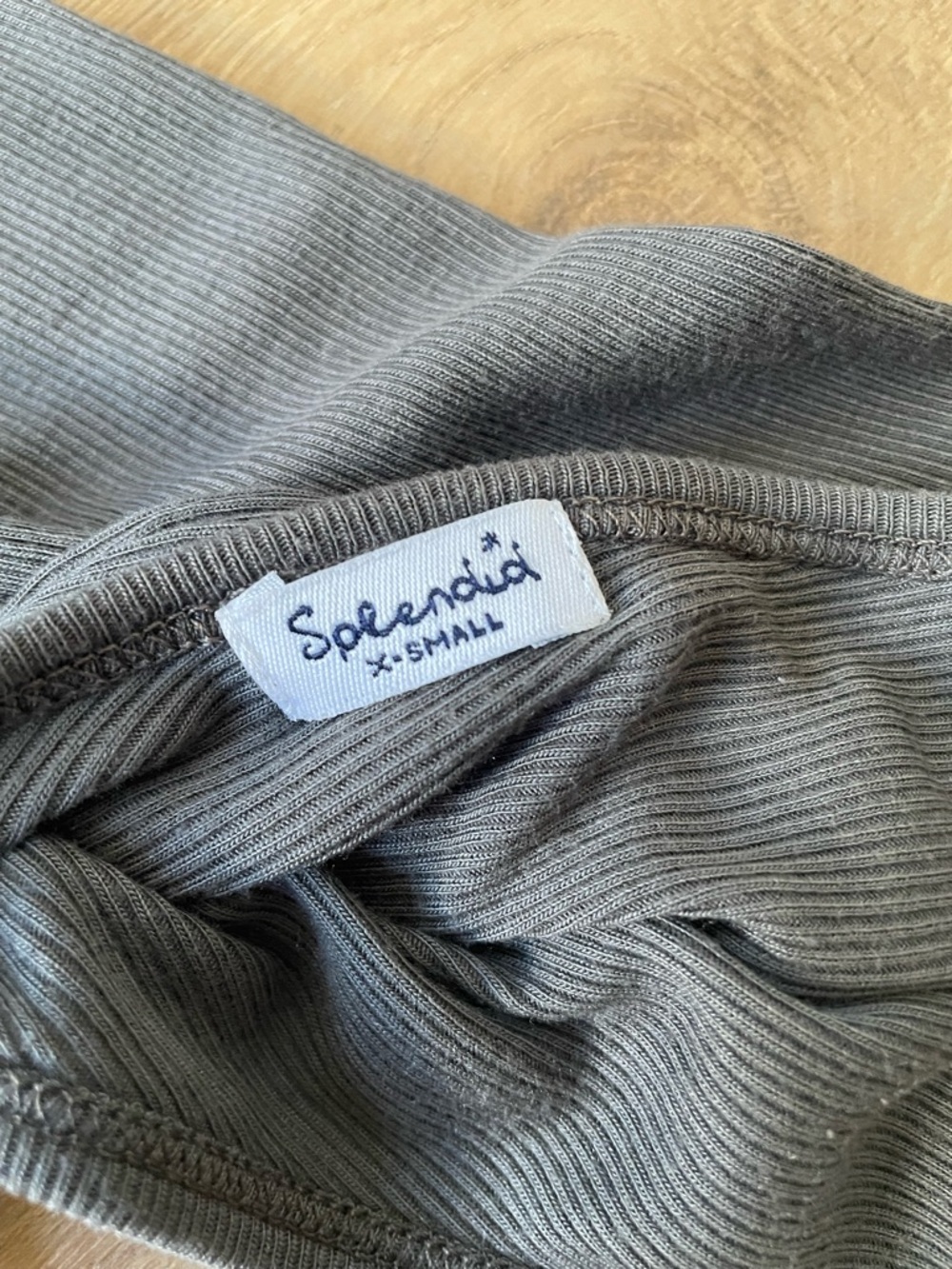 Deep V Ribbed Long-Sleeve Top - Picture 2 of 2